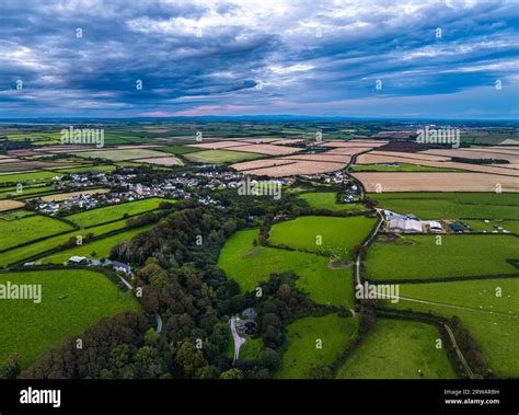 Sunset Over Fields And Farms From A Drone Monk Haven Beach