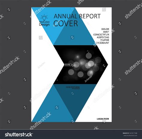 Annual Business Report Cover Template Booklet 库存矢量图（免版税）541817188