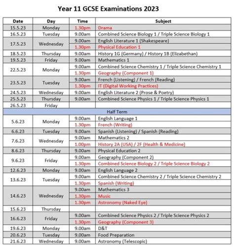 2023 GCSE Exams The Community College Bishop S Castle