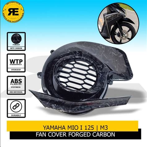 YAMAHA MIO I 125 COVER FORGED CARBON M3 FAN COVER FORGED CARBON