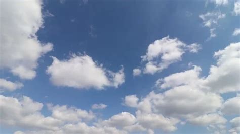 Blue Beautiful Sky And White Cumulus Clo Stock Video Pond5