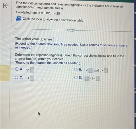 Solved Find The Critical Value S And Rejection Region S Chegg