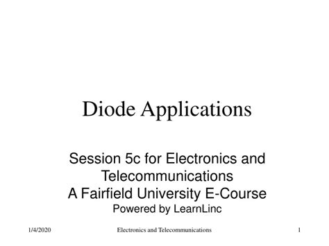 Ppt Diode Applications Powerpoint Presentation Free Download Id 9541119