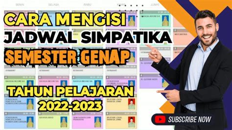 Cara Mengisi Jadwal Simpatika Dengan BENAR Semester Genap 2022 2023