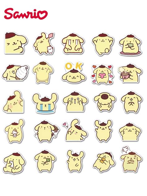 50pcs Sanrio Officially Licensed Stickers Pompompurin Stickers Kawaii