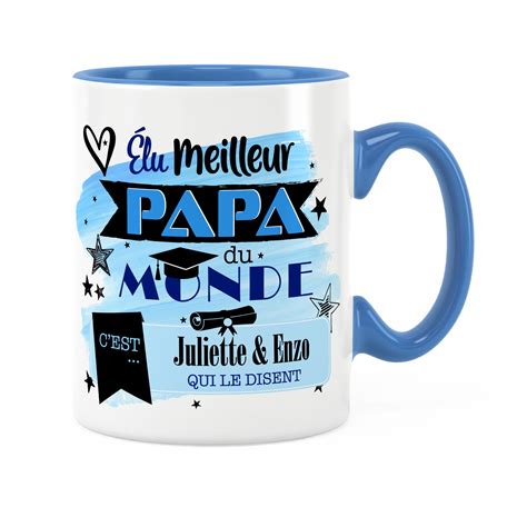 Cadeau Papa Idée Cadeau De Mug Prénom Meilleur Papa