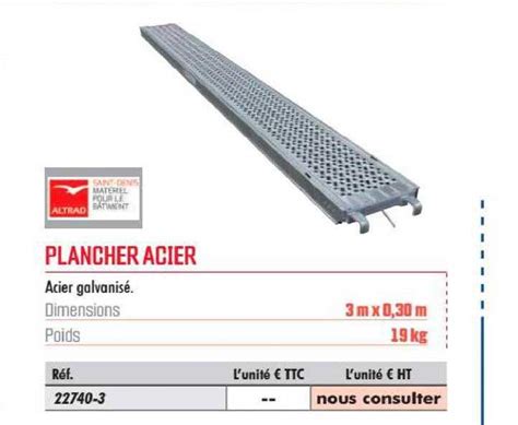 Promo Plancher Acier Chez BigMat ICatalogue Fr