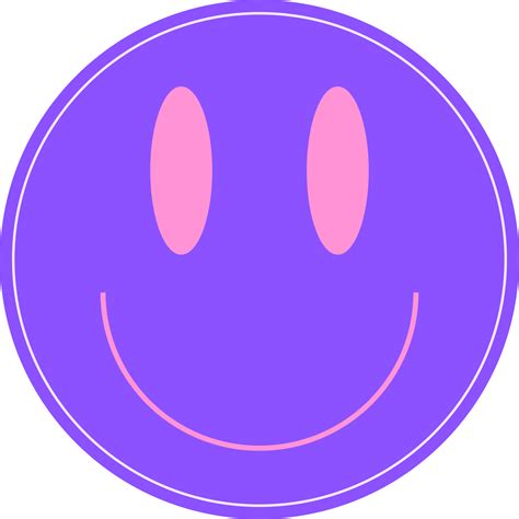 Smile face with purple color, element for decoration 15165816 PNG