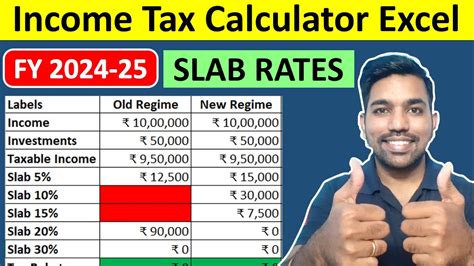 Income Tax Calculator FY 2024 25 In EXCEL Old Vs New Tax Regime