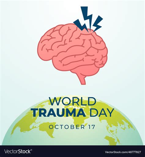 Flyers Promoting World Trauma Day Or Associated Vector Image