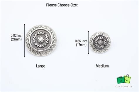 Antique Silver Metal Buttons Floral Motif Metal Buttons Etsy