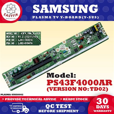 Samsung Ps F Ar Lj A Lj A Plasma Tv Y Board