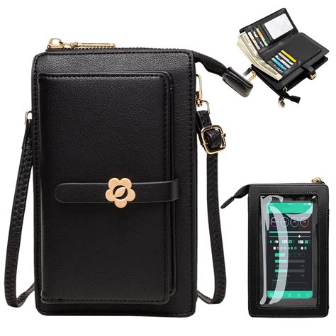 Small Leather Cell Phone Purse Bag Tsv Touch Screen Phone Bag Lightweight Crossbody Cellphone