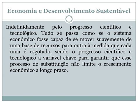 Ppt Economia E Desenvolvimento Sustent Vel Powerpoint Presentation