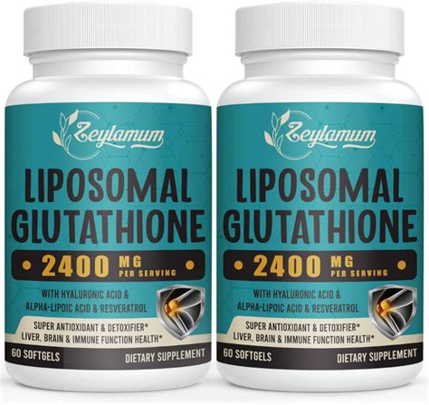 Zeylamum 2400 MG Liposomal Glutathione Softgels Max Absorption Active