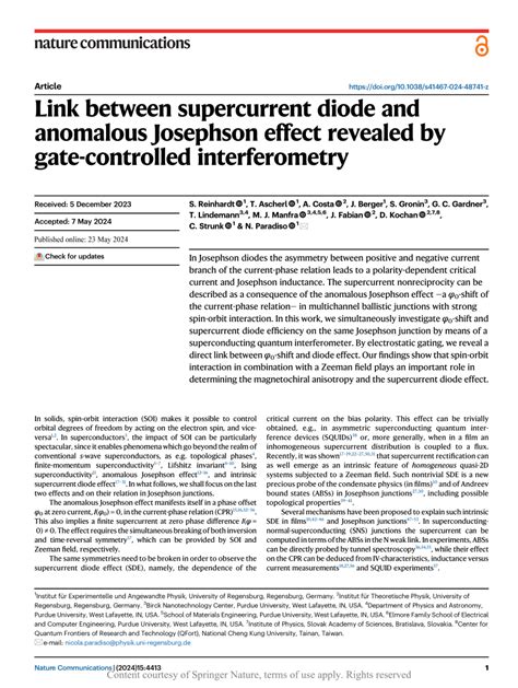 Pdf Link Between Supercurrent Diode And Anomalous Josephson Effect