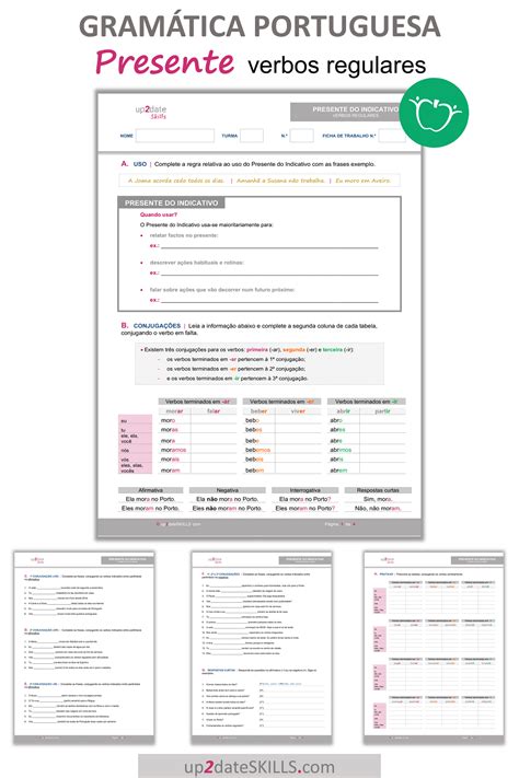 Verbos Regulares Presente Worksheet