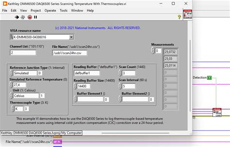 Labview Temperature Measurement With Dmm And Scanner Card Part