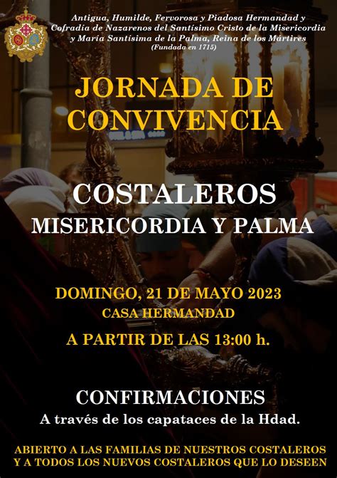 La Hermandad De Misericordia Y Palma Celebrar El De Mayo La Jornada