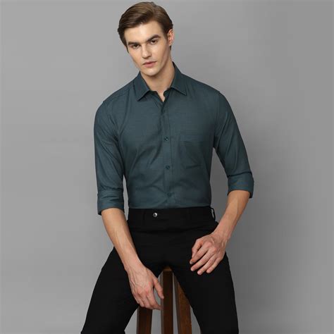 Buy Louis Philippe Men Textured Regular Fit Formal Shirt From Louis