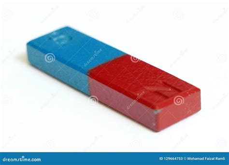 Blue And Red Color Rectangular Magnet With North And South Pole