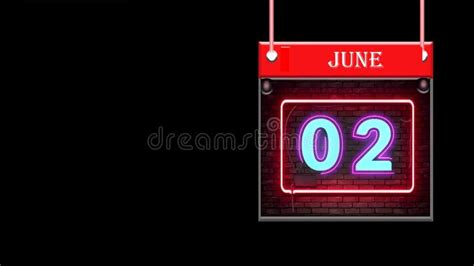 June With Black Background For Calendar And June Is The Sixth Month Of The Year Stock Video