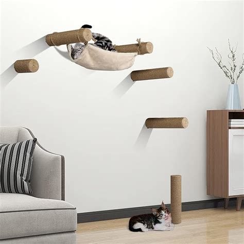 Buy Wall Mounted Cat Tree Activity Scratching Shelves Set Pcs