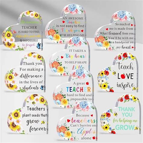 Amazon 10 Pieces Teacher Appreciation Gifts Acrylic Teacher Gifts