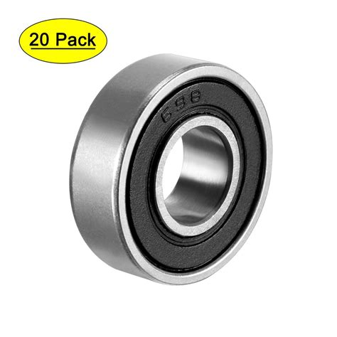 Deep Groove Ball Bearing 698RS Double Sealed 8mmx19mmx6mm Carbon Steel