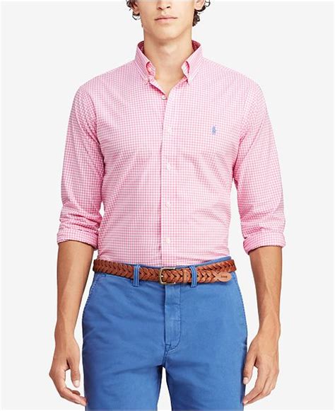 Polo Ralph Lauren Mens Classic Fit Stretch Poplin Shirt And Reviews