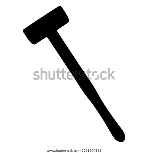 Hammer Vector Icon Black Silhouette Side Stock Vector (Royalty Free ...