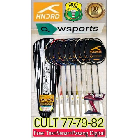 Jual Raket Badminton HNDRD CULT 77 79 82 Superlite Original Shopee