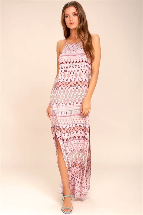 Cute Maxi Dress Blush Pink Maxi Dress Print Maxi Dress Lulus