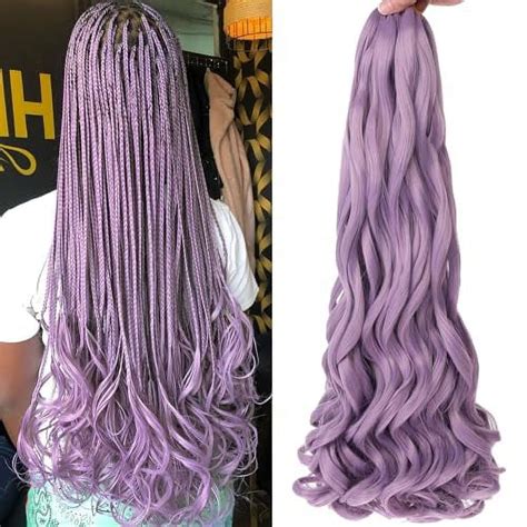 Unionbeauty Purple French Curl Braiding Hair Inch French Curly