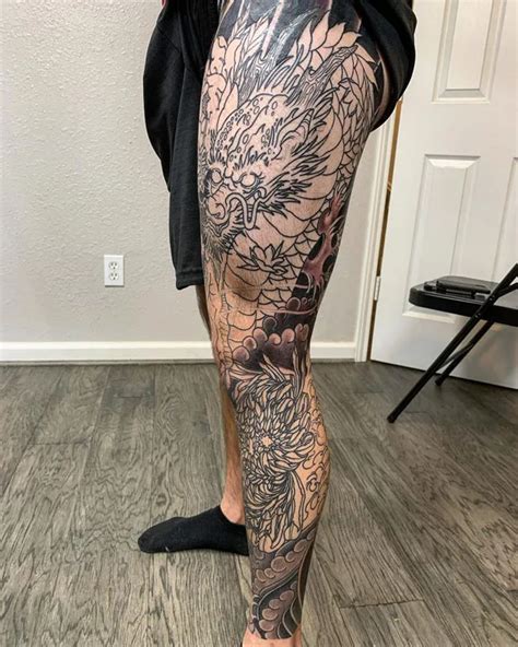 Share More Than 134 Japanese Leg Sleeve Tattoo Vn