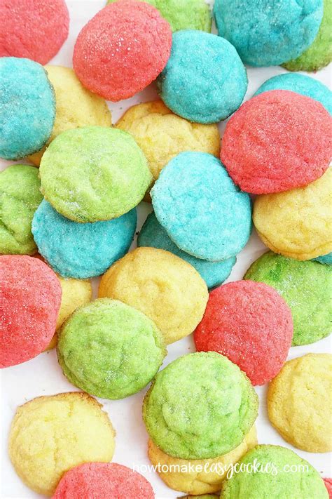 The Best Rainbow Jello Cookies Yummy Buttery Colorful Cookies