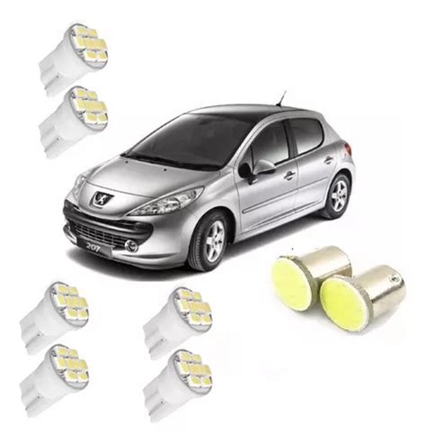 Kit Led Peugeot Meia Luz Placa R Leitura Torpedo