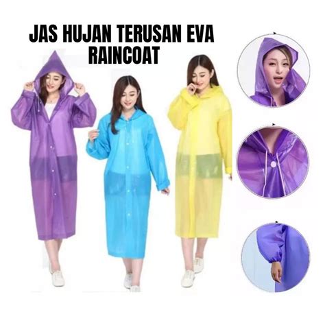 Jual Jas Hujan Ponco Eva Dewasa Mantel Hujan Anti Air Terusan