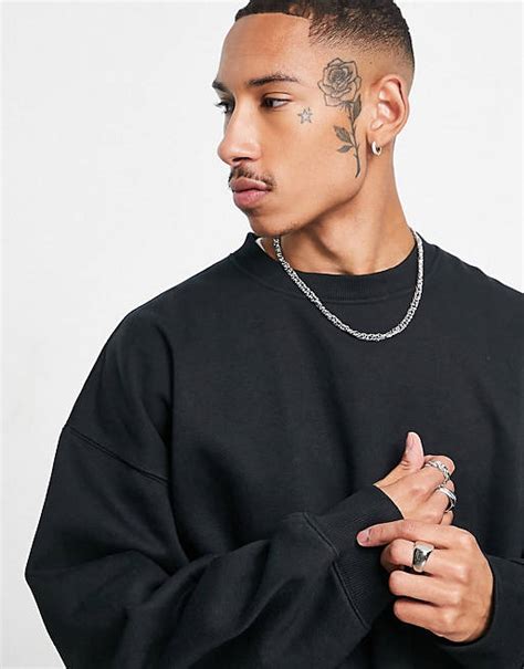 Topman Extreme Oversized Sweatshirt In Black Asos