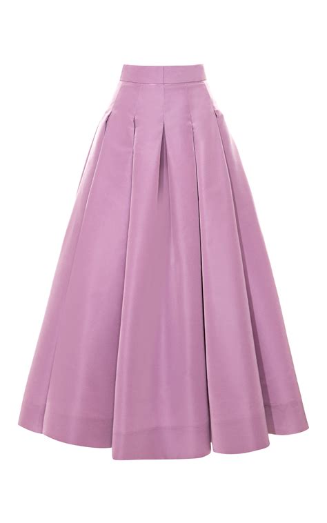 Katie Ermilio Box Pleat Swing Skirt In Purple Lilac Lyst