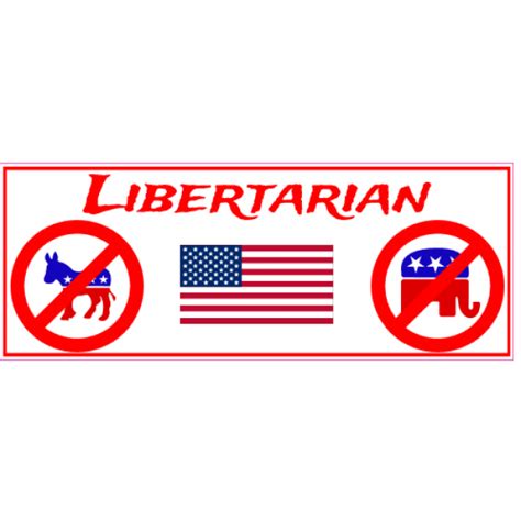 Libertarian American Flag Bumper Sticker - U.S. Custom Stickers