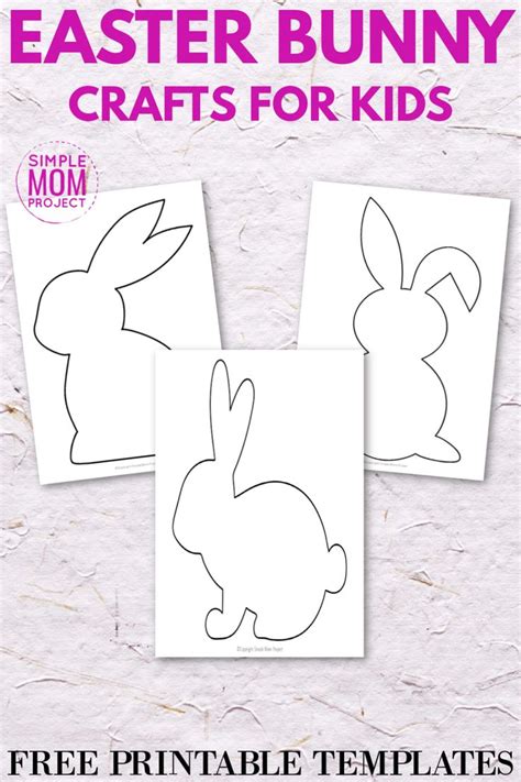 Free Printable Bunny Rabbit Templates Simple Mom Project Easter