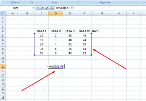 Cara Menggunakan Rumus Excel Sum Average Min Dan Max