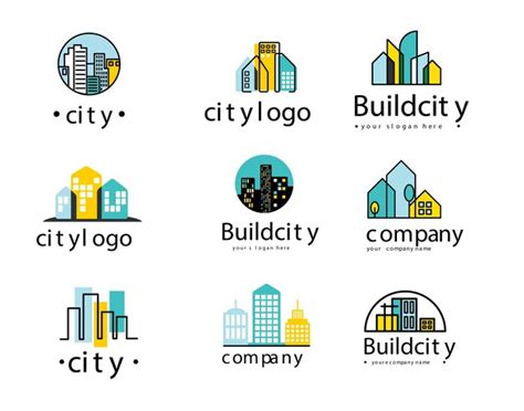 premium vector city logo pack