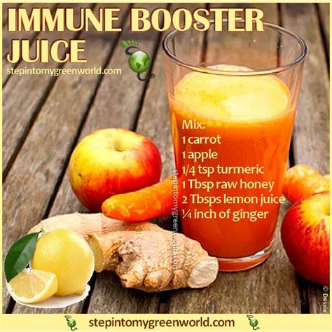 Immune Booster Juice Recipe Carrot Apple Turmeric Raw Honey Lemon Juice Ginger Will You Ma