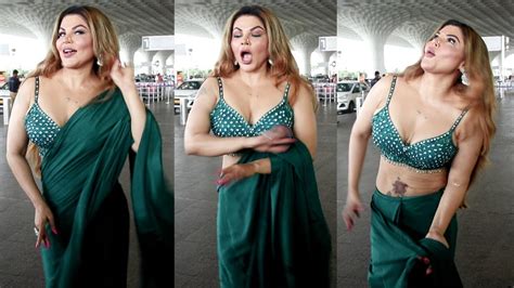 Rakhi Sawant Saree Slipping Moment While Dancing On What Jhumka Song