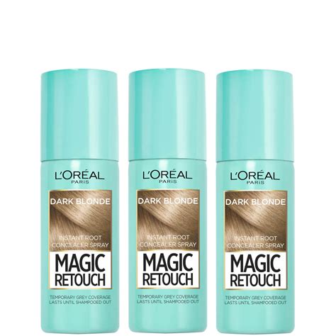 LOréal Paris Magic Retouch Dark Blonde Root Concealer Spray Trio Bundle lookfantastic