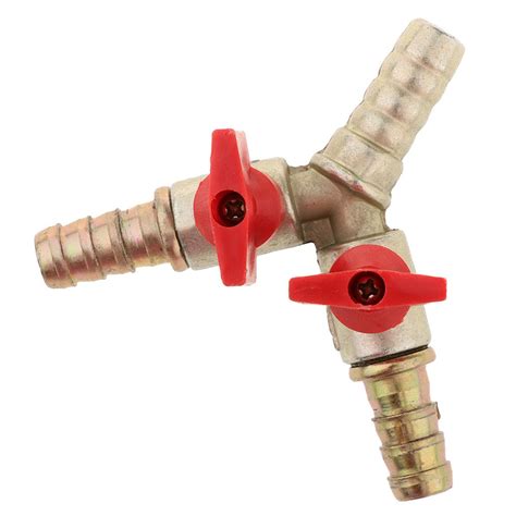 Fittings Brass 3 Way Shut Off Valve 1 4 Hose Barb 2 Switch Y Shaped Ball Valve Water Fuel Air Valves