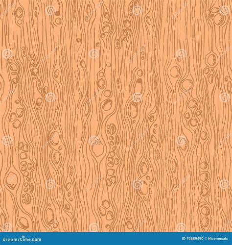 Wood Texture Abstract Hand Drawn Wooden Seamless Pattern Doodle Style