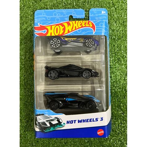 Hot Wheels 3 Pack 3 Pack 2023 Carbonic Mclaren P1 Bugatti Bolide